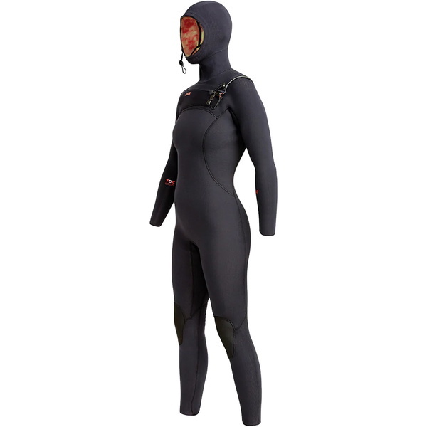 Xcel Dames Comp X 5.5/4.5mm Met Capuchon Borst Ritssluiting Wetsuit XW23WN55C2H0 - Black